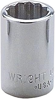Wright Tool 2118 1/4" Drive 12 Point Standard Socket, 9/16"