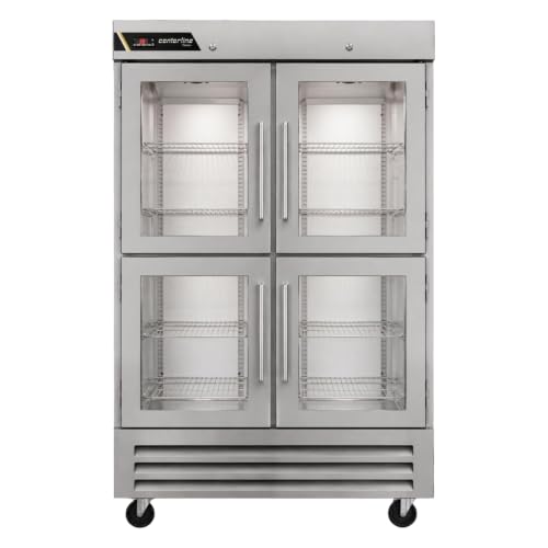 Traulsen (2) Split Glass Doors / Silver / 45.13 cubic_feet Refrigerators