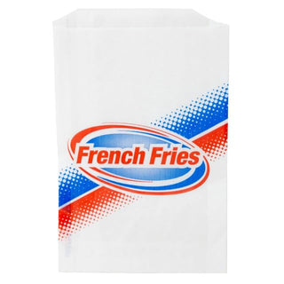 Grease Resistant French Fry Bag White/Red by Inno-Pak – One Size, Paper, white, Model 805A