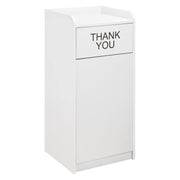Indoor Wooden Waste Receptacle with Swing Door and Tray by Global Industrial – 36.0 gallons, Wood, Gray, Model 237175