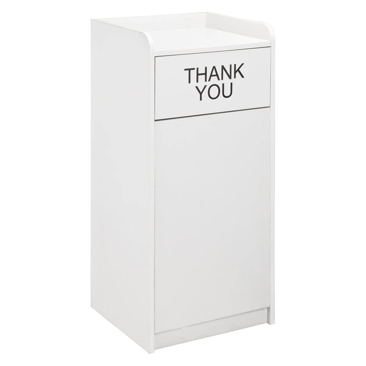 Indoor Wooden Waste Receptacle with Swing Door and Tray by Global Industrial – 36.0 gallons, Wood, Gray, Model 237175