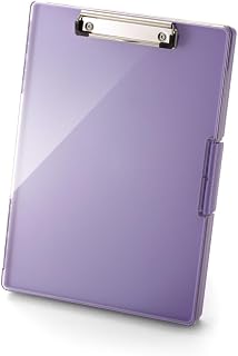 Officemate Clear View Clipboard Storage Box, 13-7/16” x 9-7/16”, Purple