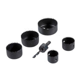 Carbon Steel Hole Saw Set (Pack of 6) by Makita – Carbon Steel, Black, Pack of 6, Model D-70203