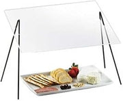 Cal Mil Acrylic Single Face Rectangular Sneeze Guard with Black Iron Wire Frame, 27.5 x 13 x 14 inch - 1 Each.