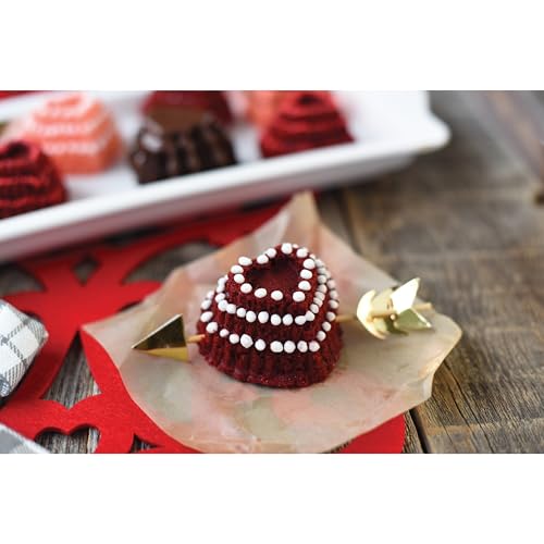 Nordic Ware Tiered Heart Cakelet / 3-Cup / Toffee Bundt Pans