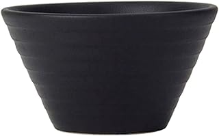 Tuxton Zion Matte Black Embossed Solid Color 7-3/4-Ounce Bouillon, Case of 24, Black; Scratch Resistant; Chip Resistant; Lead & Cadmium Free; Dishwasher, Microwave, Oven Safe