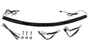 Windshield Trim with LED Turn Signals by Custom Dynamics – Aluminum, black, Model CD-WT2-01-B