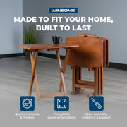 Winsome Teak / 23.62x15.75x25.51 / Transitional Folding Tables