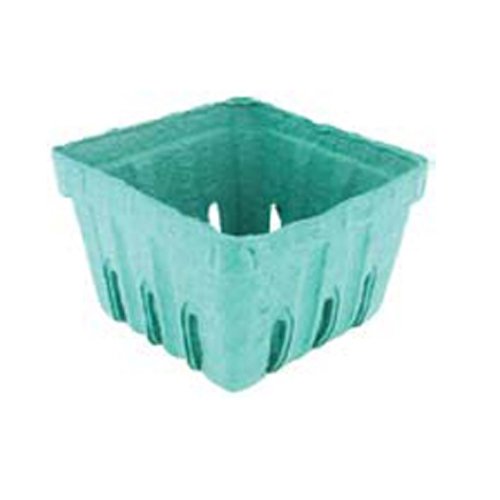 1 Quart Sized Garden Party Berigard Berry Basket Molded Fiber Green | 297/Case by PACTIV – 297 Count, 1.0 quarts, Molded Fiber, Green, Pack of 297