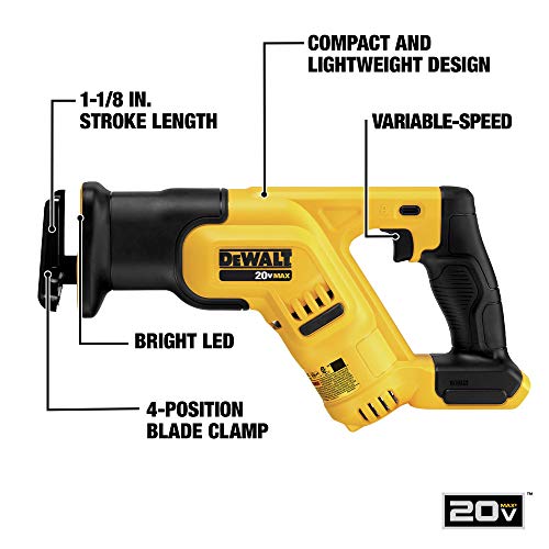 DEWALT 20V Compact Saw (Tool Only) / Saw / One Size Reciprocating Saws