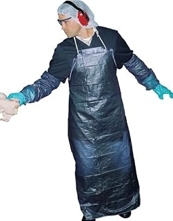 MCR Safety O63S7 35 by 55-Inch Vinyl 6 mil Sewn Edge Apron, Blue, 1-Pair