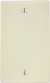 Leviton 1-Gang No Device Blank Wallplate, Standard Size, Thermoset, Box Mount, Light Almond, 78014