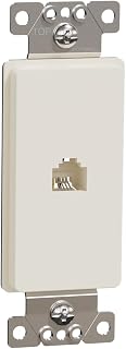 by Schneider Electric Square D X Series RJ11 4 Conductor Telephone Jack Decorator Strap, Standard, Matte Light Almond