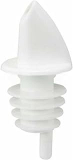 Winco PPR-2W Pourer, Free Flow, Plastic, White - Standard Liquor Pourers-PPR-2W