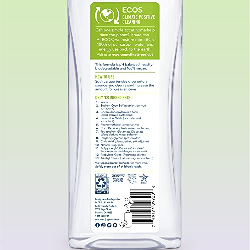 ECOS Natural Pear / 25 Fl Oz (Pack of 2) / 2 Dish Soap
