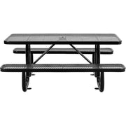 Global Industrial Black / 72 inches x 30 inches x 29.5 inches / Industrial Picnic Tables