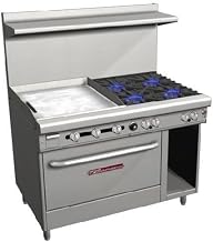 Southbend 4481DC-2GL Range, 48" Wide, 4 Burners (33,000 Btu), 24" Manual Griddle