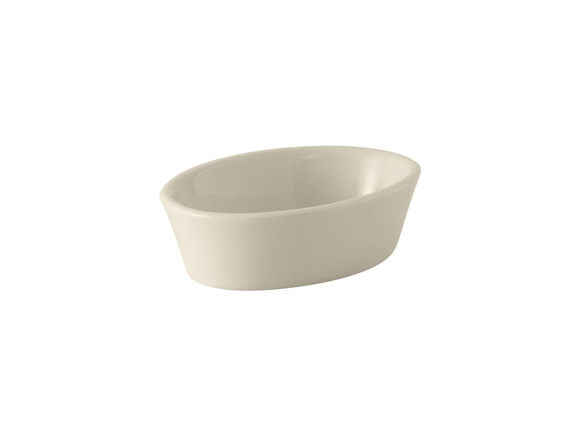 Vitrified China Oval Baker by Tuxton – 7 ounces, Vitrified China, Eggshell, Pack of 12, Model BEK-060