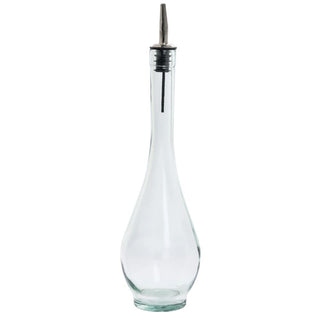 Siena 16 Oz. Green Tint Glass Oil Bottle by Tablecraft – 16 Ounces, 16.0 fluid_ounces, Glass, Clear, Model H931