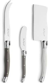 Lou Laguiole Tradition 3 Piece Cheese Knife Set in Wooden Box
