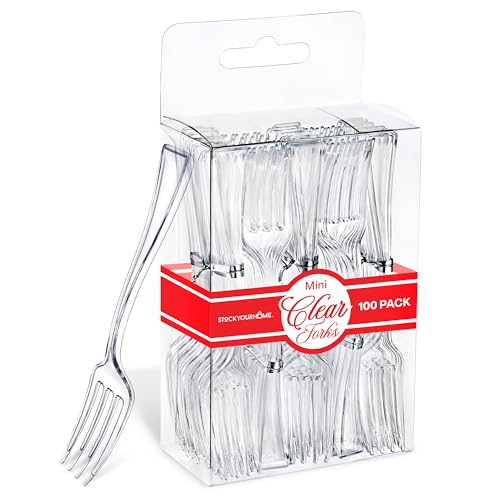 Stock Your Home Mini Fork / Clear / 100 Count Dessert Forks