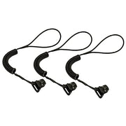 Ergodyne Black / 3-Pack / Coil Lanyard - Clamp - 2lbs Restraint Ropes & Lanyards