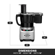 Waring 4Q Food Processor | Feed Chute / 4-Quart / Black Food Processors