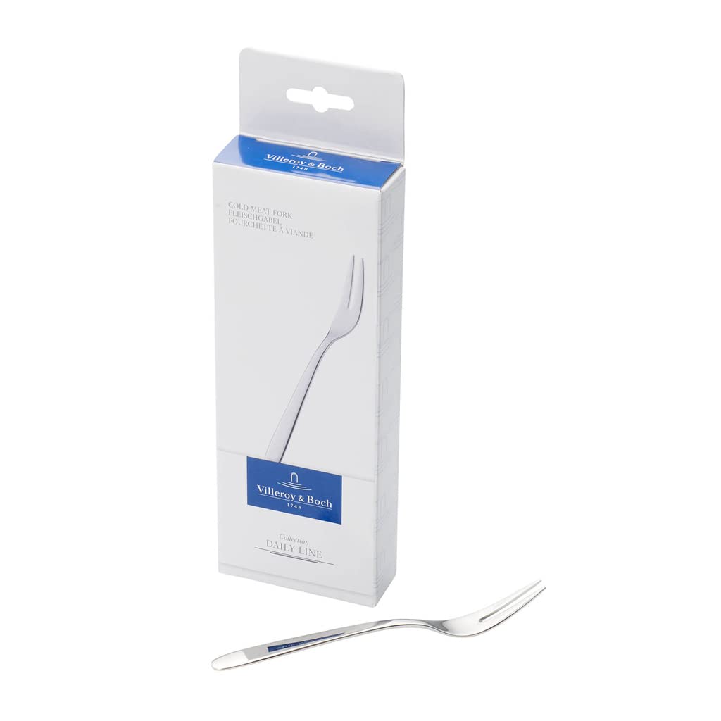 160 mm Cutlery Daily Line Cold Meat Fork Large by Villeroy & Boch – 160 mm, Stainless Steel, Silver, Model 1264031220
