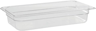 Cambro Camwear® 1/3 Size Clear Polycarbonate Cold Food Pan - 6"D