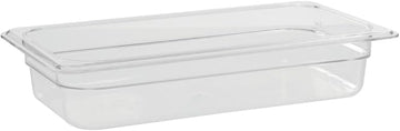 Cambro Camwear® 1/3 Size Clear Polycarbonate Cold Food Pan - 6"D