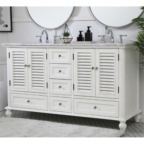 Elegant Decor 60" - Double / White / Contemporary Bathroom Vanities