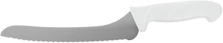 HUBERT Offset Bread Knife with White Handle Stainless Steel - 9" L Blade