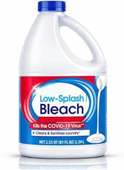 Multi Purpose Household Bleach Cleaner Liquid, Low Splash Formula, 81 fl oz Bottle, Cleaning Solution for Laundry, Floors, Bathroom and General Household Use