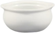 CAC China OC-12-P 12-Oz Porcelain Round Onion Soup Crock 5" Diameter x 2-3/8" High, Super White - 1 Each