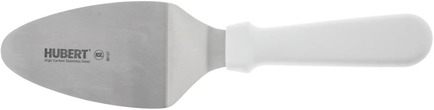 HUBERT Pie Server Stainless Steel with White Polypropylene Handle - 5"L Blade