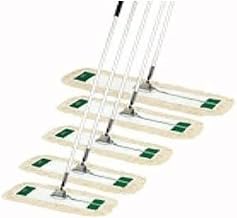 Winco 24" x 60" White Commercial Dust Mop Set