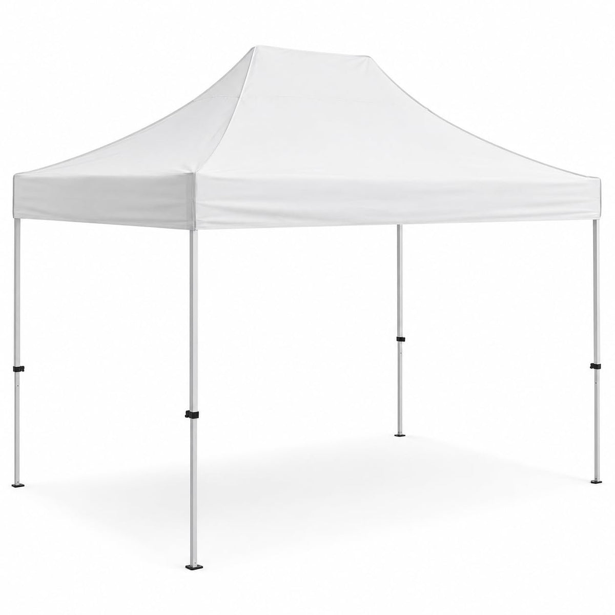 Glownary 10x15 Ft White Straight Leg Steel Pop Up Canopy Tent – UV-Resistant, Water-Resistant Polyester, 150 Sq Ft Coverage, Portable with Stakes and Ropes