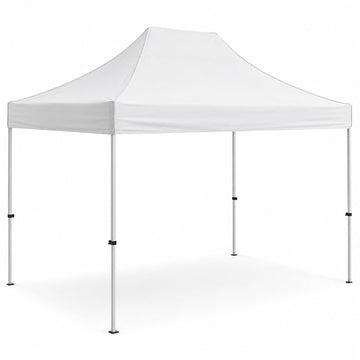 Glownary 10x15 Ft White Straight Leg Steel Pop Up Canopy Tent – UV-Resistant, Water-Resistant Polyester, 150 Sq Ft Coverage, Portable with Stakes and Ropes