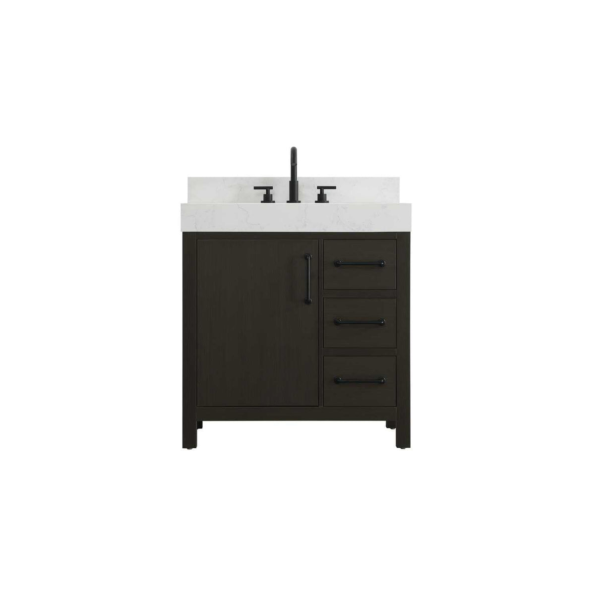 Elegant Kitchen and Bath 32" Single Bathroom Vanity in Mocha Brown by Elegant Lighting – unspecified, Wood, Mocha Brown, Model VF60632MMB-BS