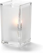 Hollowick Quad Clear Satin Panel Votive Lamp, 4 3/8 x 2 1/2 x 2 1/2 inch - 1 each.