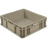 Global Industrial Straight Wall Container Solid Gray by Monoflo – Plastic, Gray, Model 270290