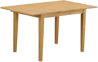 Furnifact Traditional Solid Wood Dining Table with Butterfly Leaf Extension, Small Rectangular Extendable Kitchen Table, Dining Room, Oak
