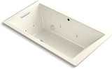 Kohler K-1173-XHGH-96 Underscore Rectangle Bathtub, Biscuit