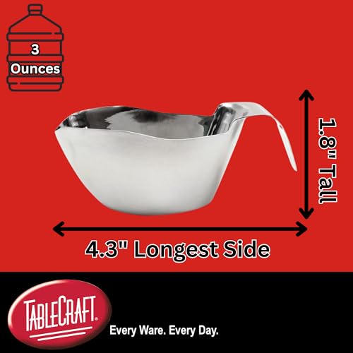 Tablecraft 3 Ounces / Stainless Steel / Classic Gravy Boats