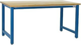 BenchPro KWL2460-LBFr34 24 x 60 in. Kennedy Workbenches with Solid 1.75 in. Thick Lacquered Finish Maple Butcher Block Top Light Blue