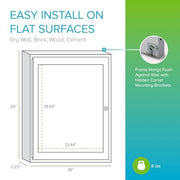 Ghent 24" x 18" / Black / 1-Door Bulletin Boards