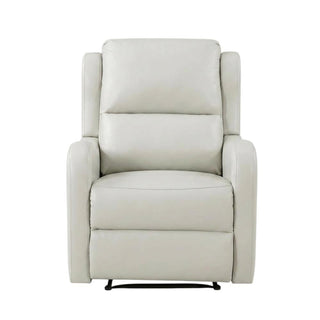 Faux Leather-Upholstered Manual Recliner Chair by Starlight Canyon Home – Faux Leather, Grey