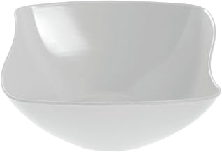 G.E.T. Square White Melamine Flared Bowl - 11"L x 11"W x 4 1/2"H
