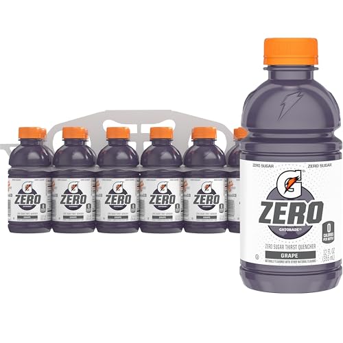 Gatorade Zero Sugar Fierce Grape / 12 Fl Oz (Pack of 12) / purple Sports Drinks