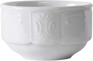 Tuxton CHB-105 Vitrified China Chicago Stackable Bouillon, 10-1/2 oz, Porcelain White (Pack of 36),